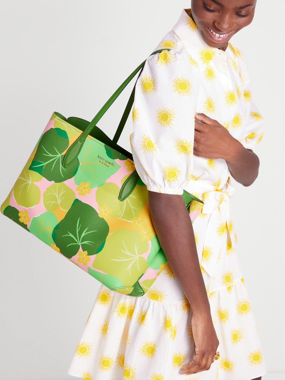 Women's multi all day cucumber floral large tote | Kate Spade