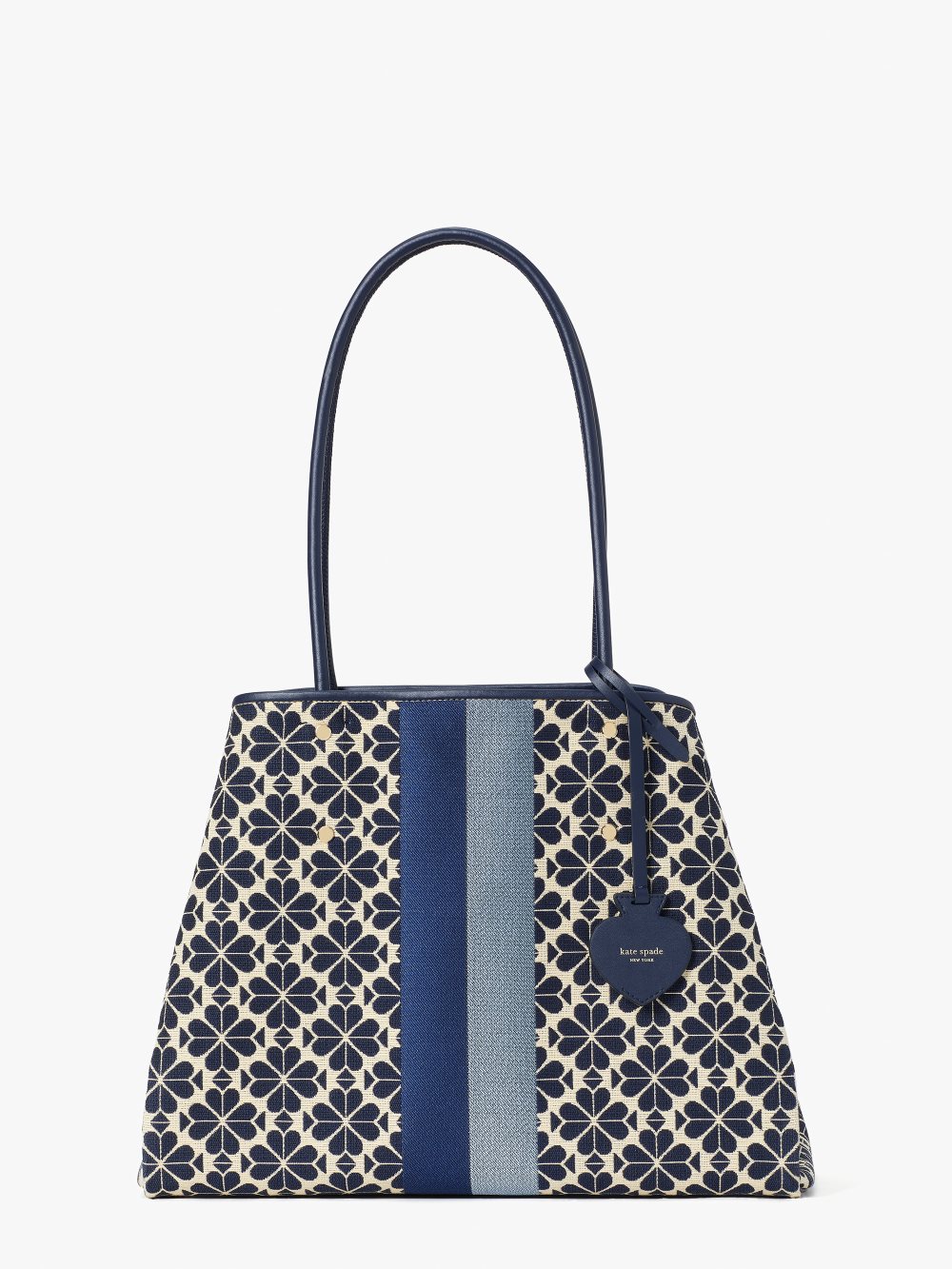 Women's blue multi spade flower jacquard everything stripe large tote | Kate Spade