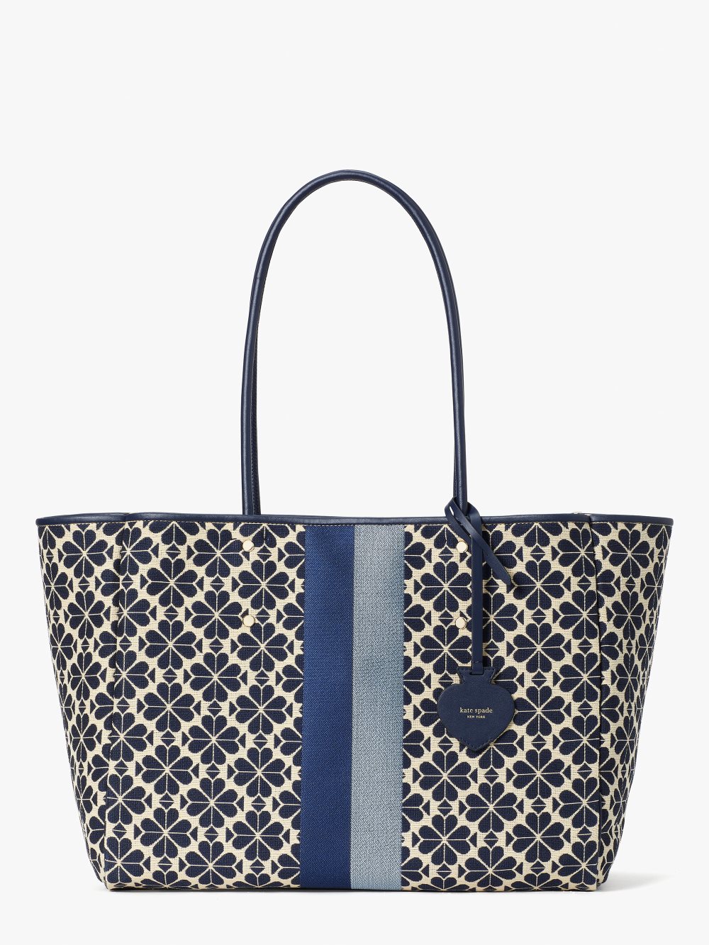 Women's blue multi spade flower jacquard everything stripe large tote | Kate Spade