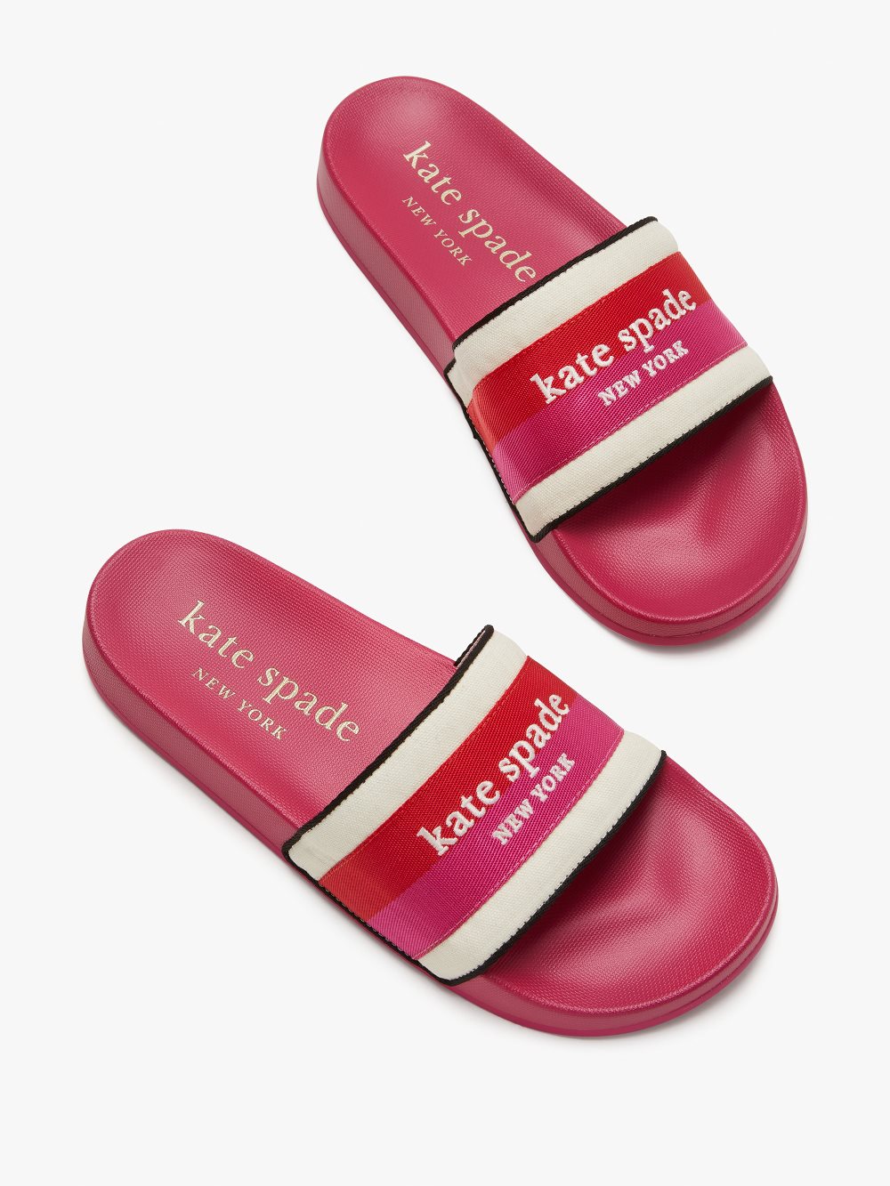 Women's blzr blu/blu glow buttercup slide sandals | Kate Spade