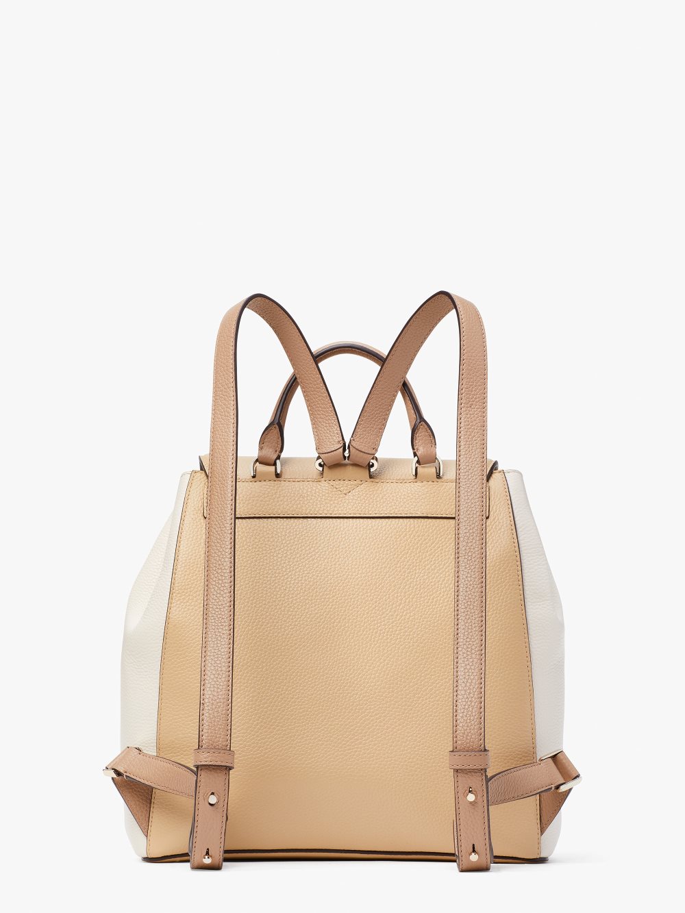 Women's warm stone multi knott colorblocked medium flap backpack | Kate Spade