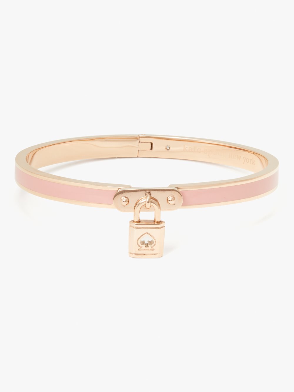 Women's blush. lock and spade charm bangle | Kate Spade