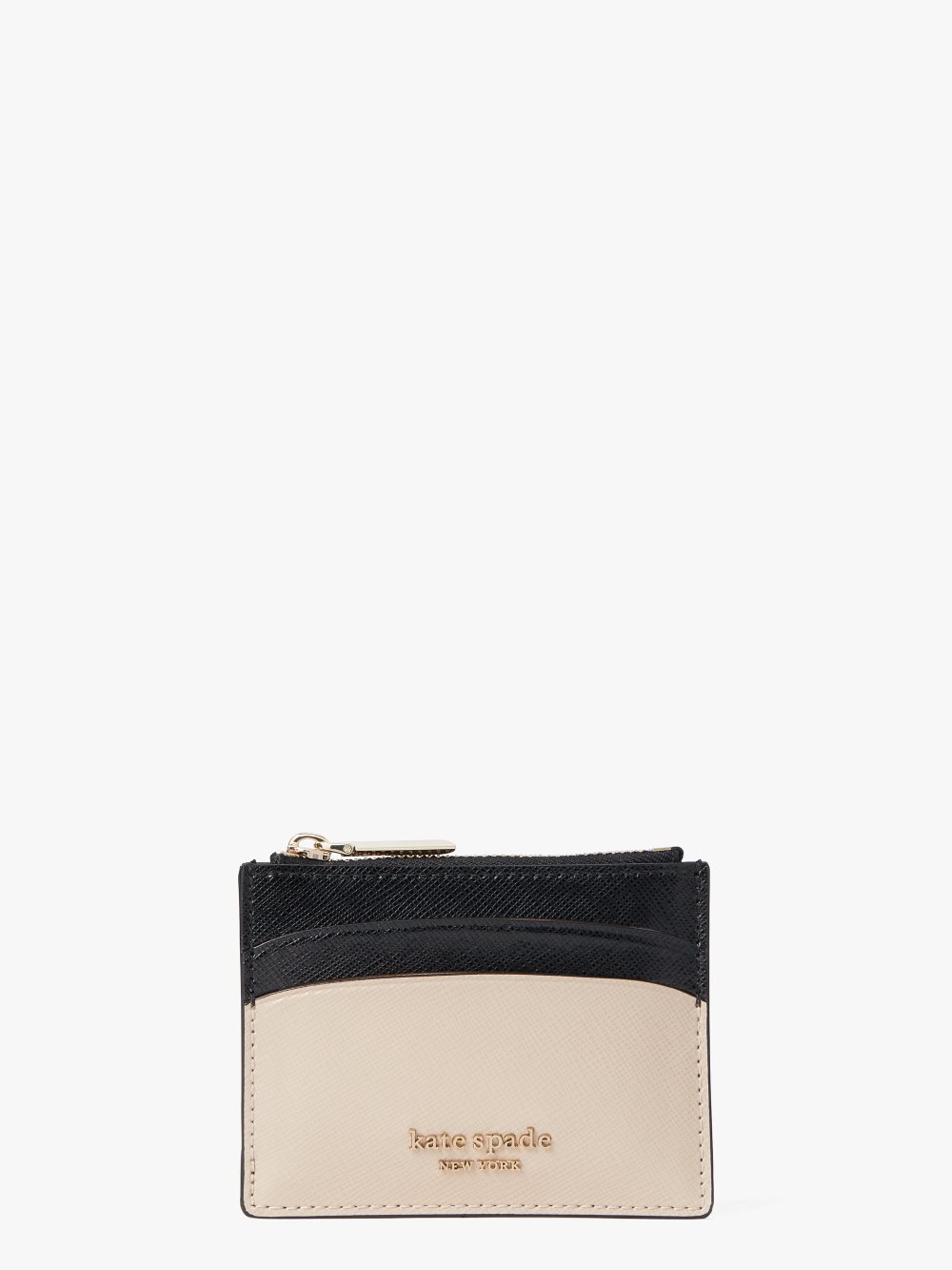 Women's warm beige/black spencer coin cardholder | Kate Spade