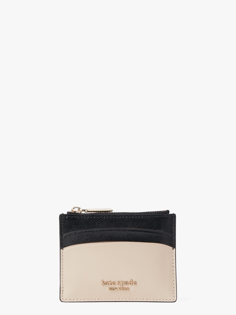 Women's warm beige/black spencer coin cardholder | Kate Spade