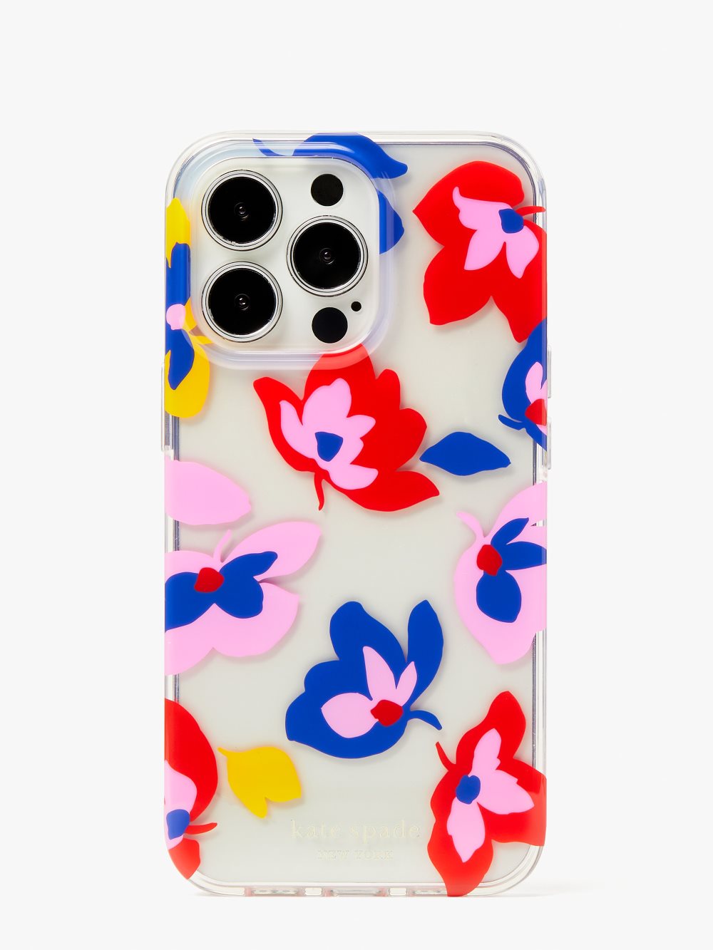 Women's clear multi summer flowers iphone 13 pro phone case | Kate Spade