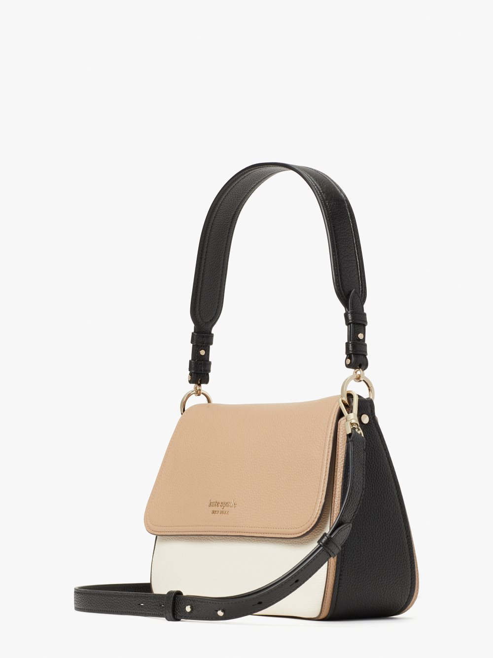 Women's parchment multi hudson colorblocked medium convertible shoulder bag | Kate Spade