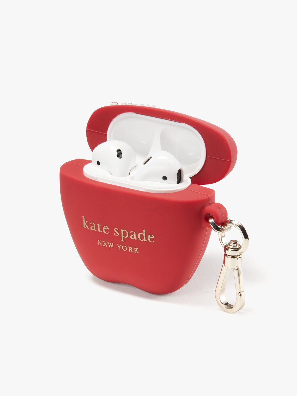 Women's red multi on a roll apple airpods case | Kate Spade