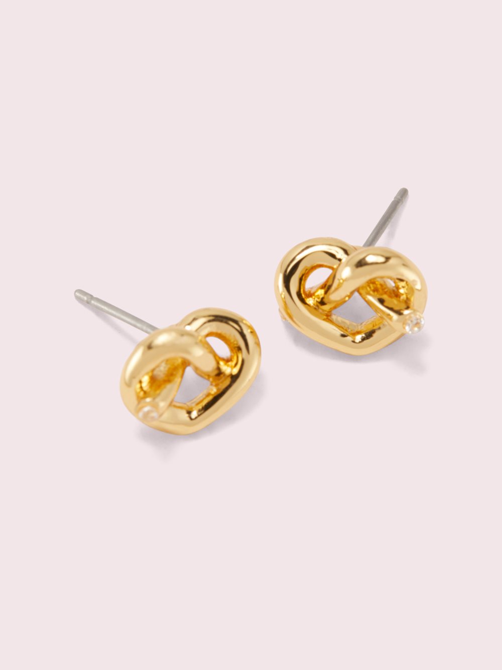 Women's gold loves me knot studs | Kate Spade