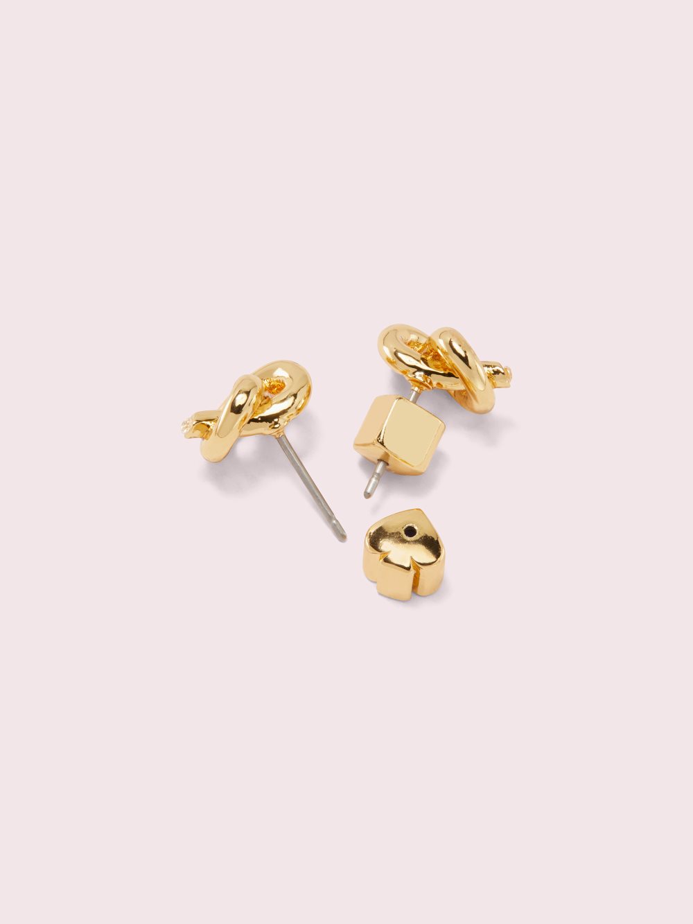 Women's gold loves me knot studs | Kate Spade