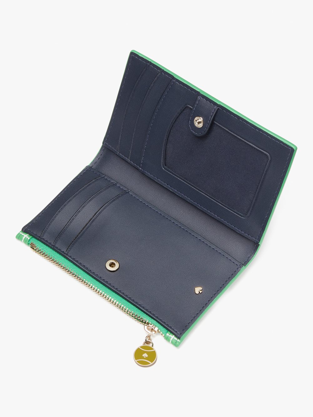 Women's fresh greens multi courtside small slim bifold wallet | Kate Spade