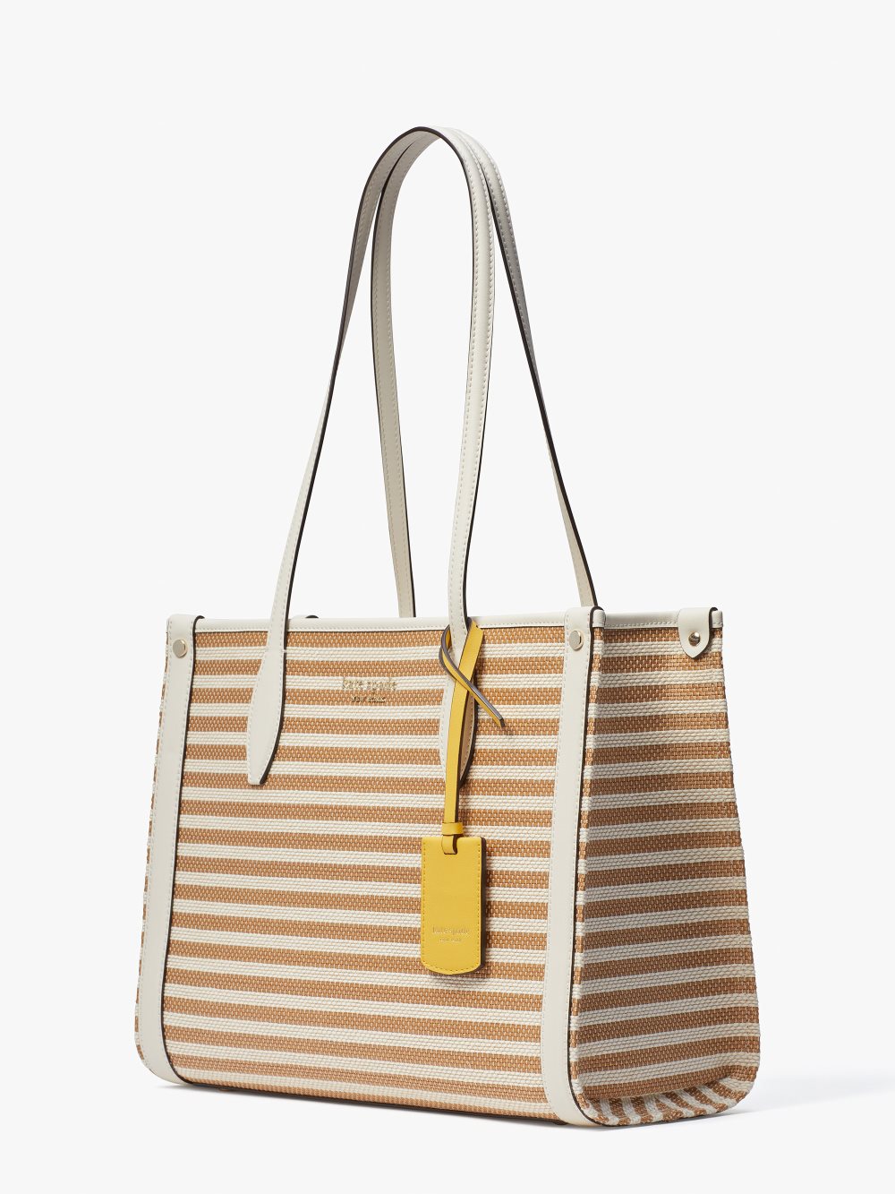 Women's parchment multi market striped medium tote | Kate Spade