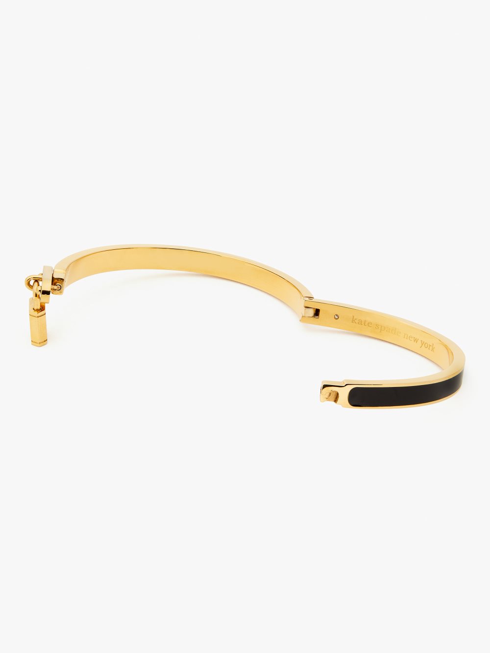 Women's black lock and spade charm bangle | Kate Spade