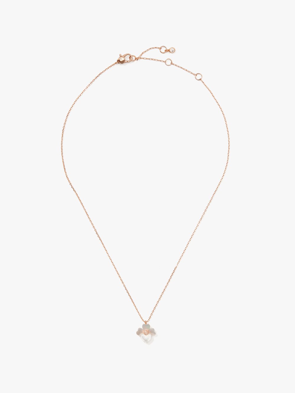 Women's cream multi/rose gold precious pansy mini pendant | Kate Spade