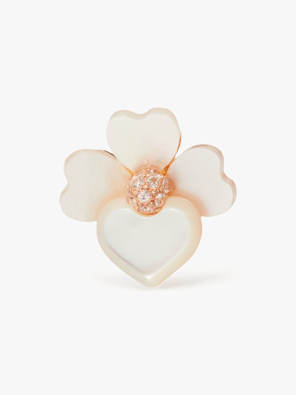 Women's cream multi/rose gold precious pansy studs | Kate Spade