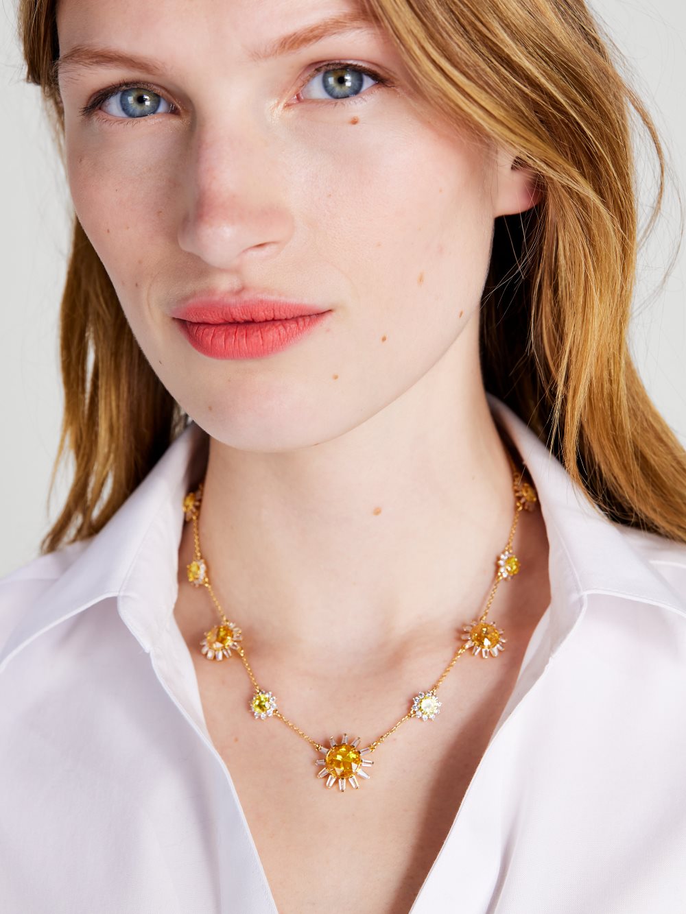 Women's yellow multi sunny scatter necklace | Kate Spade