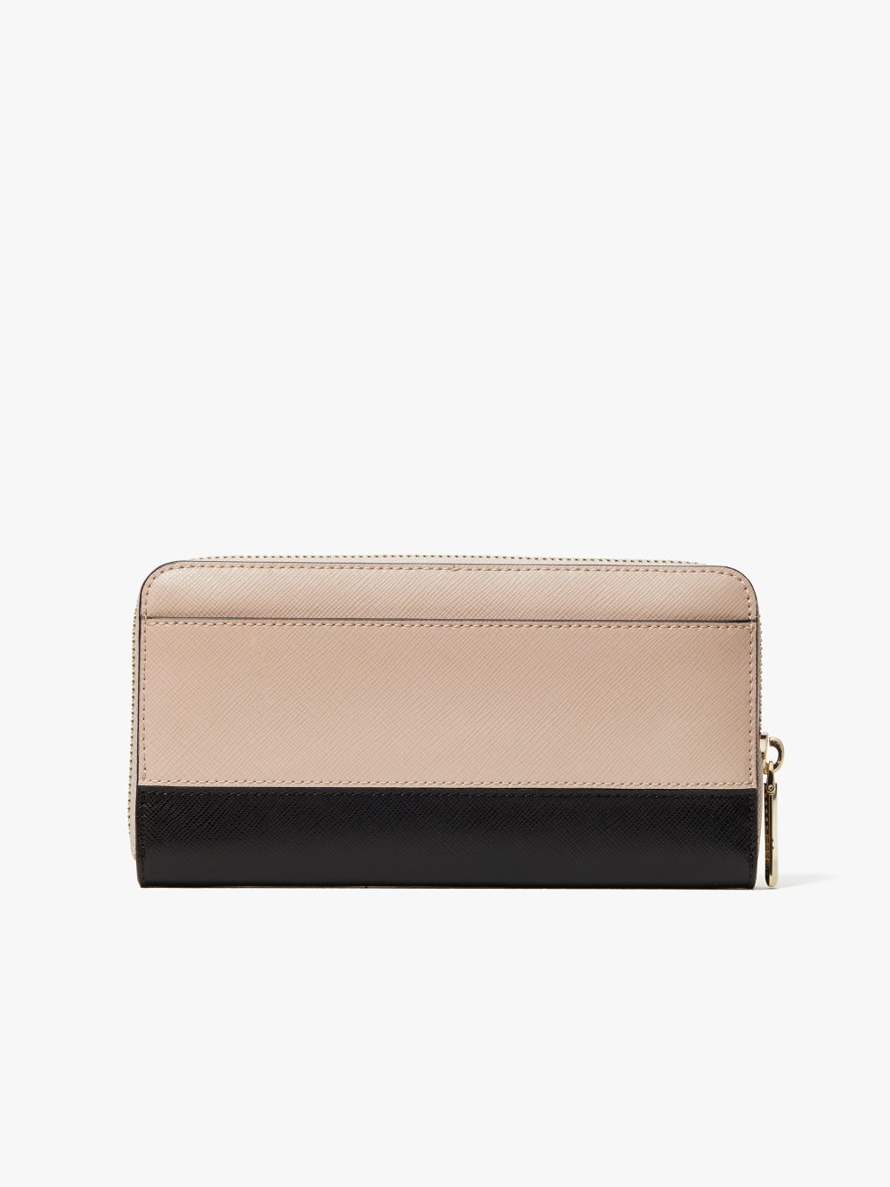 Women's warm beige/black spencer zip-around continental wallet | Kate Spade