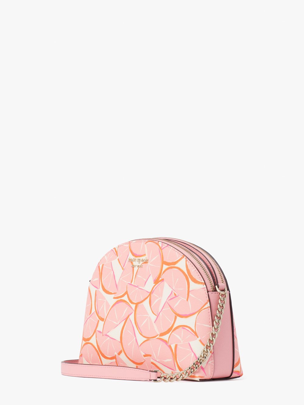 Women's pink multi. spencer grapefruit double-zip dome crossbody | Kate Spade