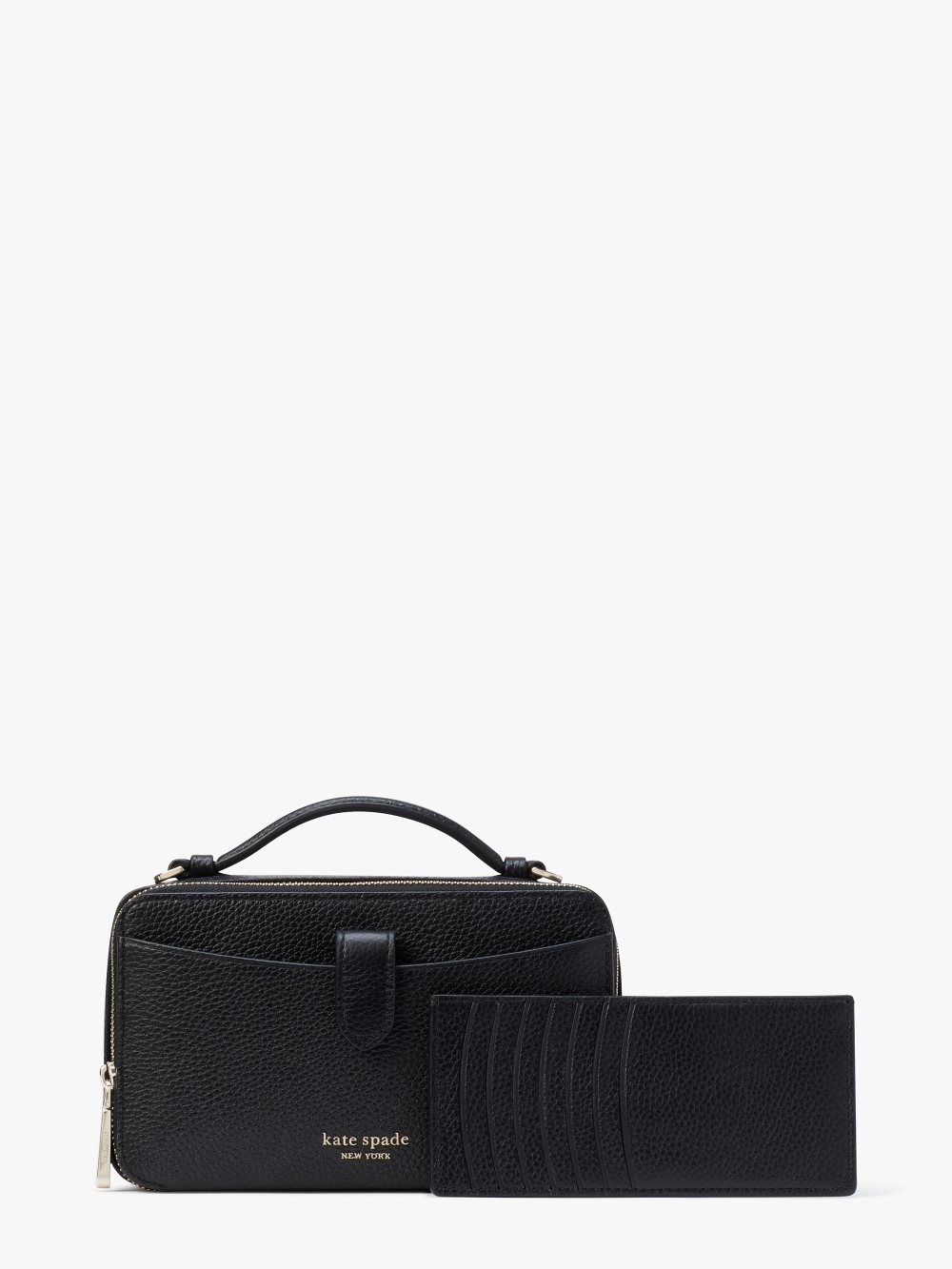 Women's black hudson double zip crossbody | Kate Spade