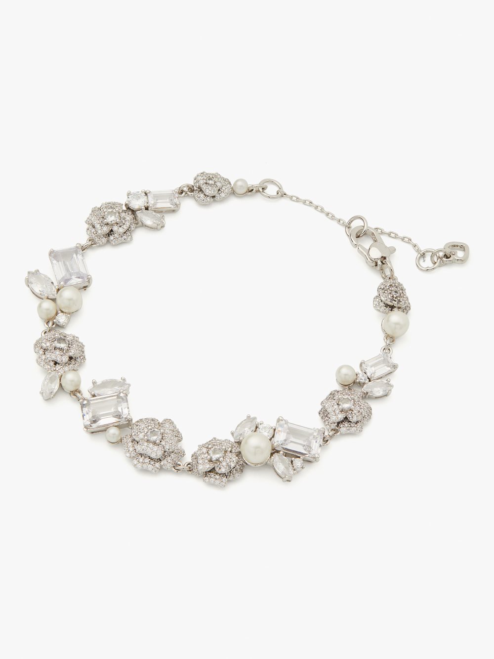 Women's white multi bouquet toss cluster line bracelet | Kate Spade