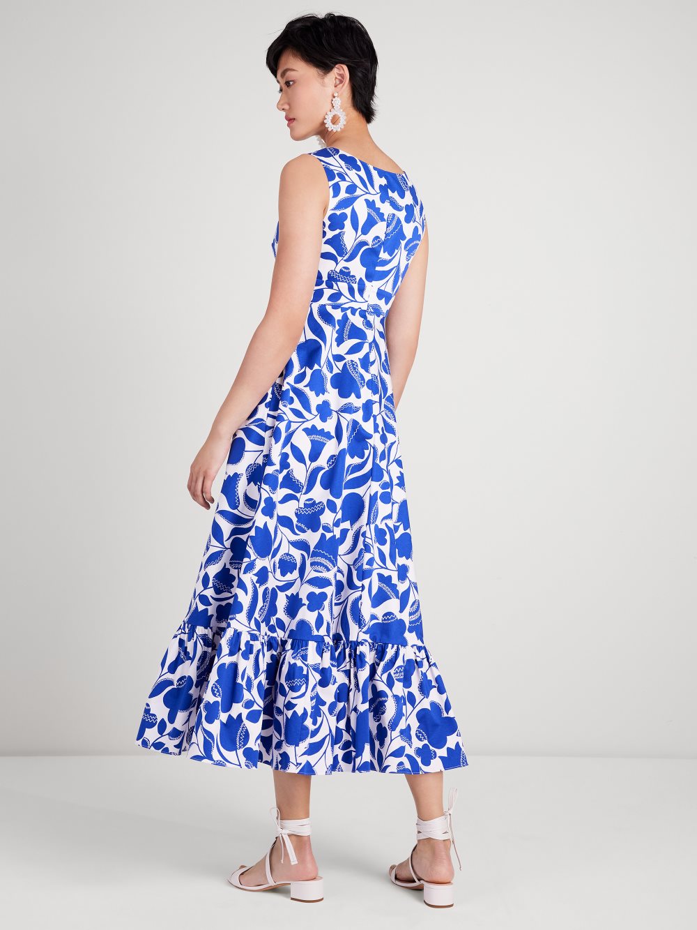 Women's blueberry zigzag floral maxi dress | Kate Spade